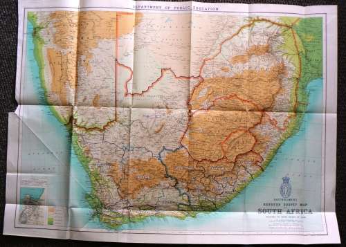 1899 - BARTHOLOMEW'S Reduced Survey Map of South Africa
