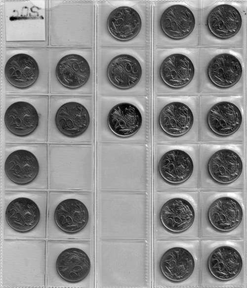23 x 20c between 1965 - 1990 - See listing for dates - No duplicates