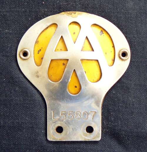 AA Motor Badge, L number Badge L55807 Dated between 1930-45