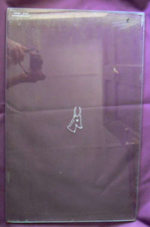 Old SAR / SAS Train Window Glass with Springbok head emblim --Glass 1 --