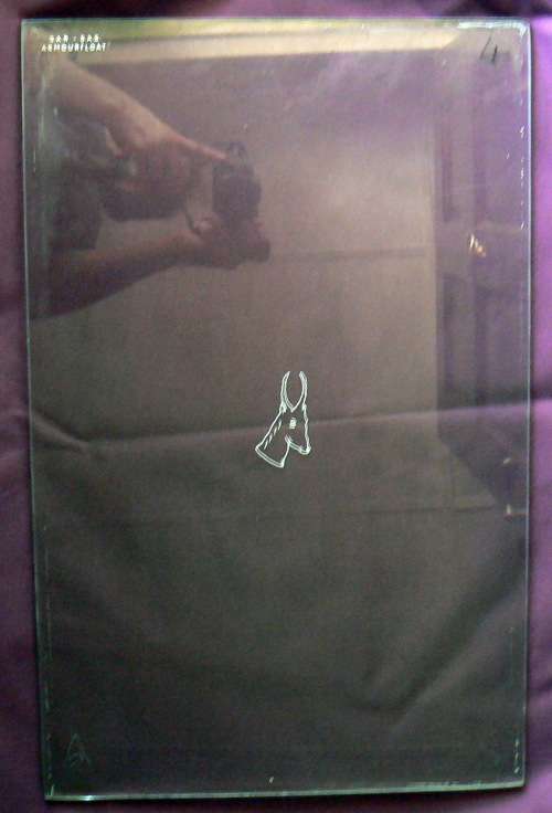 Old SAR / SAS Train Window Glass with Springbok head emblim --Glass 4 --