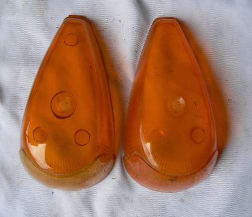 2 x VW Beetle indicator Lenses, Older Model (Volkswagen) Vlikkerlig lens