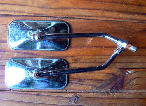 2 Old Car / Motorbike Side View Mirrors (Metal)