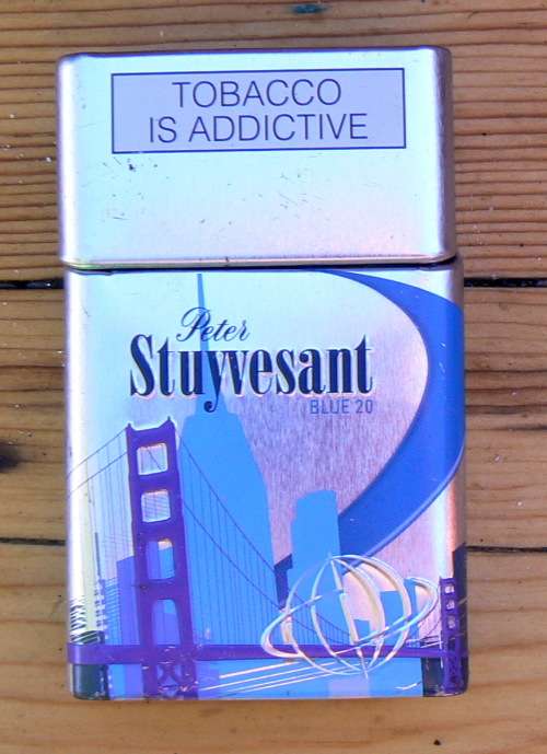 Peter Stuyvesant Blue 20 Cigarette Tin Box
