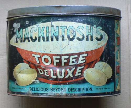 --RARE-- Old MACKINTOSH'S Toffee De Lux Shop Counter Tin