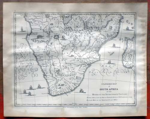 Standard Map of South Africa of the Middle of the Seventeenth Century