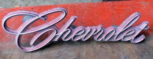 Vintage CHEVROLET  Name Badge (Metal Emblem)