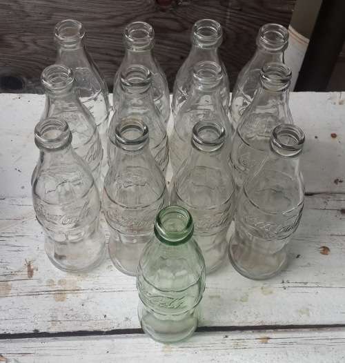 13 x 250ml Coke Bottles -- Empty