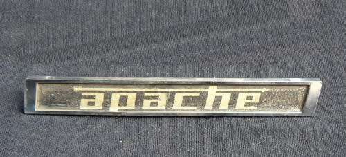 Vintage Chevrolet APACHE Nameplate Car emblem (Metal)