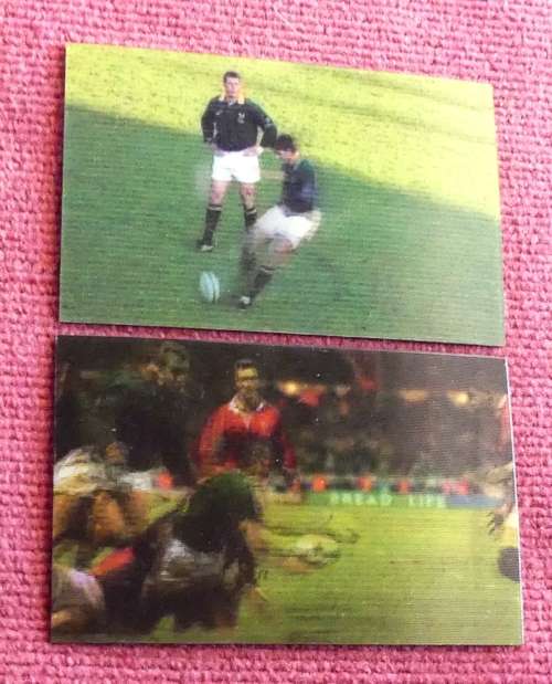 2  x 1999 Rugby World Cup 3D Phone Cards -- Tournament Schedules