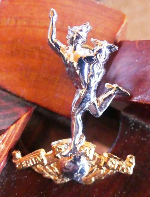 South African Signal Corps Cap Badge ( Metal) Suid Afrikaanse Sein Korps -- (SADF / SAW)