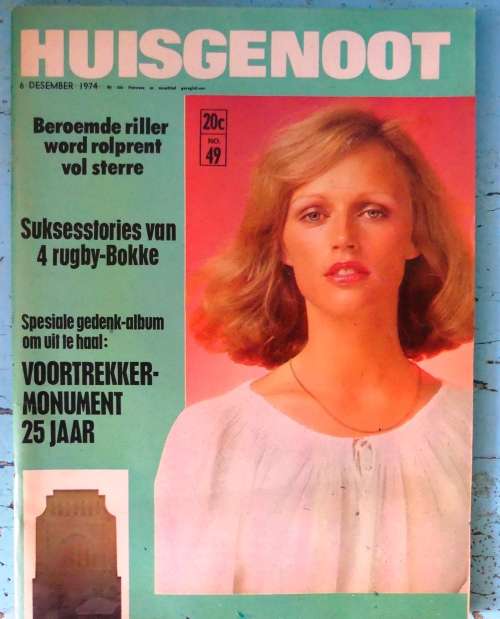 Die Huisgenoot - 6 Desember 1974 -- Voortrekker Monument 25 jaar -- 4 Rugby Springbokke, Mej Wereld