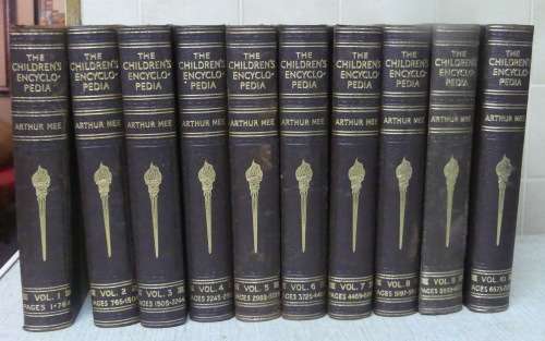 The Children's Encyclopedia by ARTHUR MEE  Complete Set Vol 1 -10 -- 7384 pages