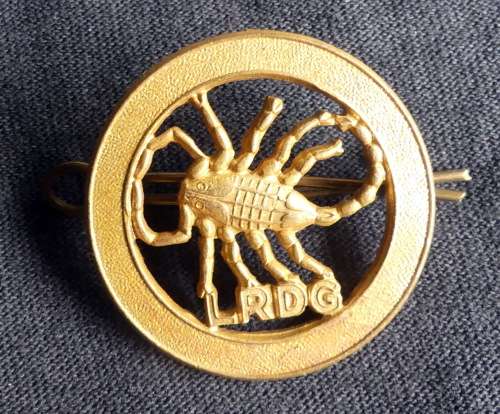 LONG RANGE DESERT GROUP -- Brass Cap Badge BRITISH --LRDG --