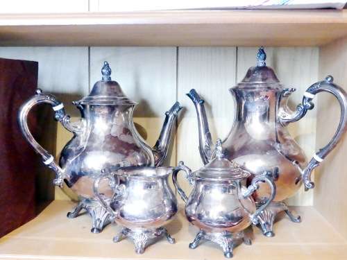 Vintage EMESS Silverware Tea and Coffee Set -- (Em-Ess)