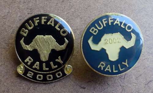 BUFFALO Bikers Rally  2000 & 2002 Metal Badge