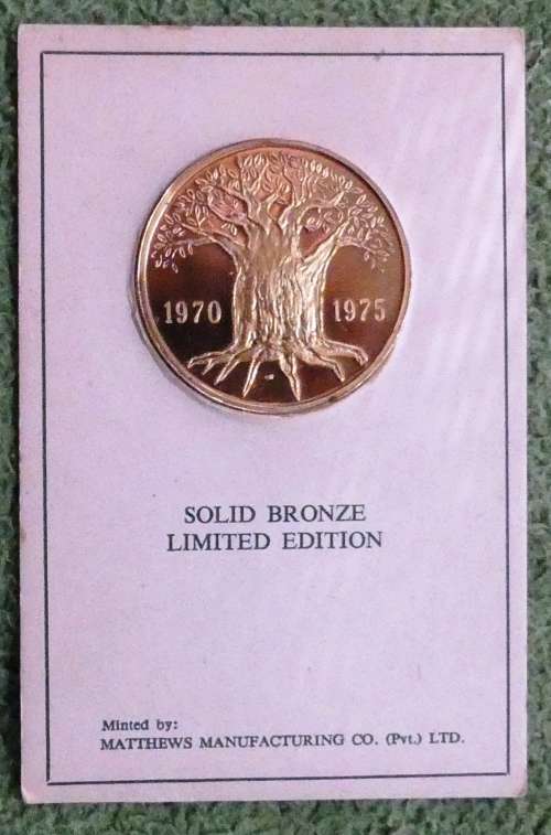 Rhodesian History Medallion  Volume 1 -- CW DuPont -- First President of Rhodesia  - Bronze