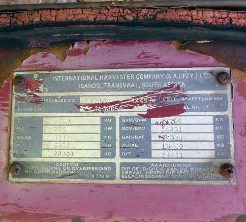 Beautiful Old International SAS Truck Door -- South African Railway Truck Door (SAR)-- SA Spoorwee