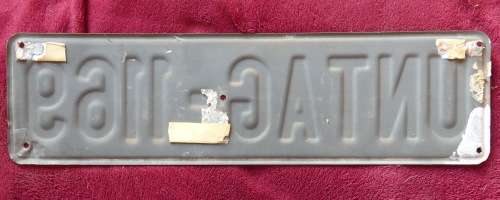 SWA UNTAG- (UN TRANSITION )ASSISTANCE GROUP-ORIGINAL,VEHICLE NUMBER PLATE-1980'SUNTAG 1169