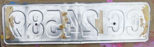 Old Northern Cape Number Plate -- CC 24589 -- (Kimberley) --  Noord Kaap Nommerplaat -- Metal