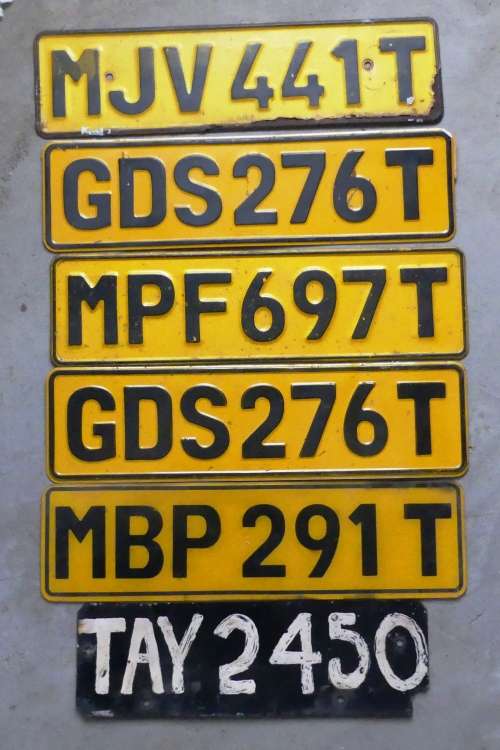 6 x Old Transvaal Number Plate -- GDS 276 T --  Transvaal Nommerplaat -- Metal