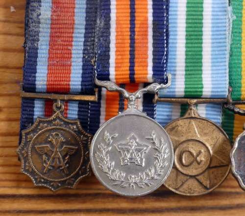 Set of 6 SADF Miniature Medal set --