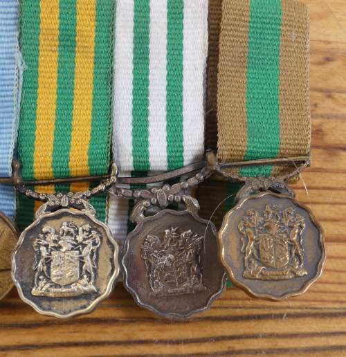 Set of 6 SADF Miniature Medal set --