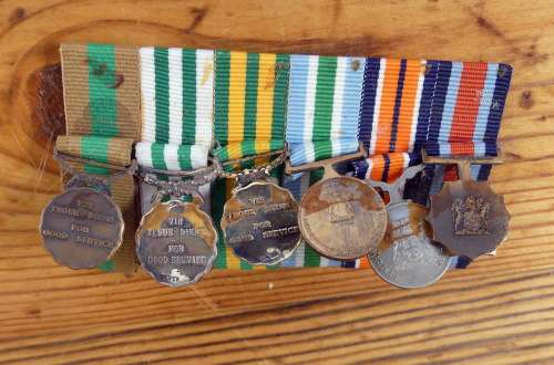 Set of 6 SADF Miniature Medal set --