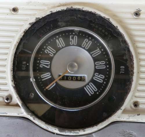 1960`s vintage Car Speedometer Unit