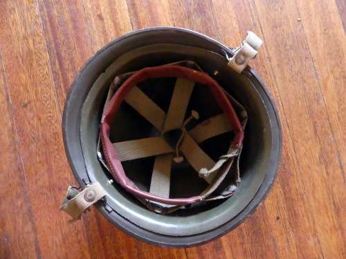 SADF / SAW STAALDAK with inner and strap (Mosdop / `Doibie`) - Marked T Potgieter