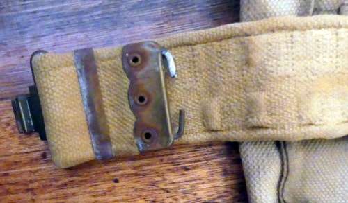 RARE DI FRAM and Co Union of South Africa Pattern 1937 Webbing, Belt and 2 Ammo Pouches