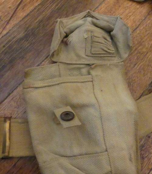 RARE DI FRAM and Co Union of South Africa Pattern 1937 Webbing, Belt and 2 Ammo Pouches