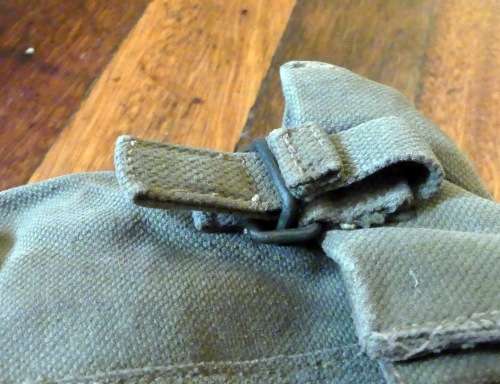 SADF 1961/64 Web belt pouch with integral Bayonet frog used in Rhodesia