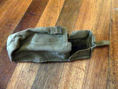 SADF 1961/64 Web belt pouch with integral Bayonet frog used in Rhodesia