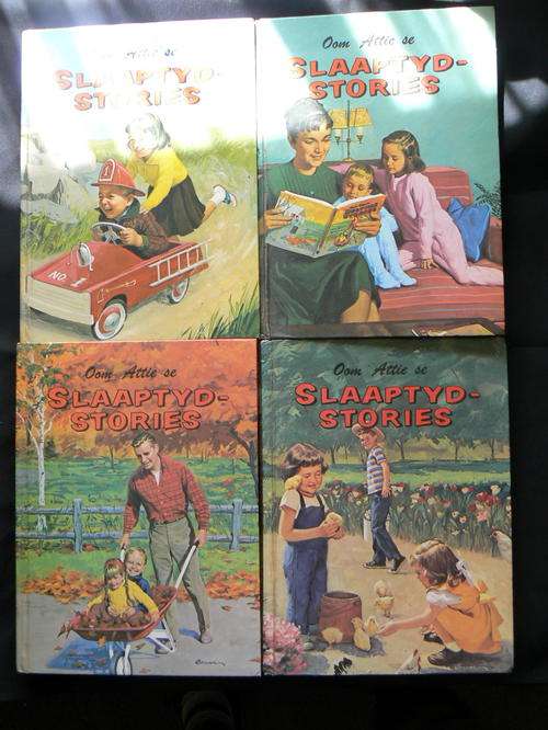 OOM ATTIE SE SLAAPTYD STORIES. Vol 1,2, 4 en 5. Geillustreede uitgawe