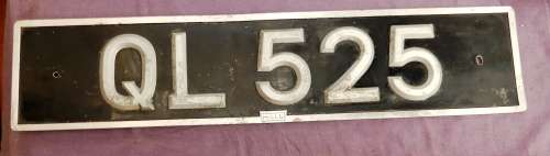 QL 525 -- Metal Number Plate