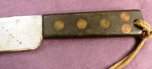 ORIGINAL WWII BRITISH ARMY MACHETE No 227 (MARTINDALE BIRMINGHAM) With Leather Sheave