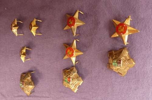 Set of SADF Metal Shoulder ranks (Lieutenant-Colonel, Colonel and Brigadier)