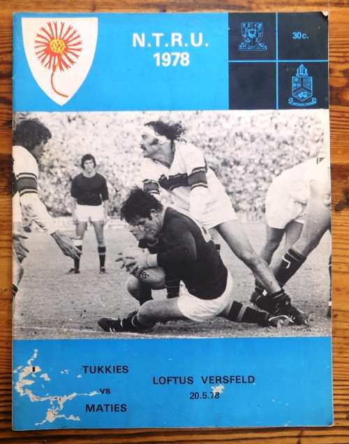 Tukkies vs Maties - Loftus Versfeld - 20 Mei 1978 --   Rugby Program