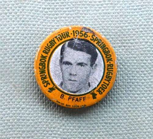 1956 Springbok Rugby Tour to New Zealand - B PFAFF  button pin