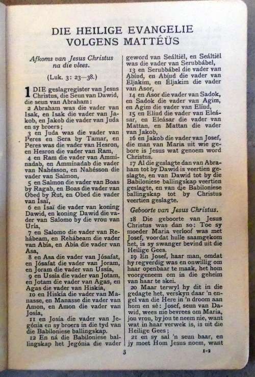 Die Eerste Afrikaanse Bybel vertaling -- 1929 -- 4 Evangeslies en psalms