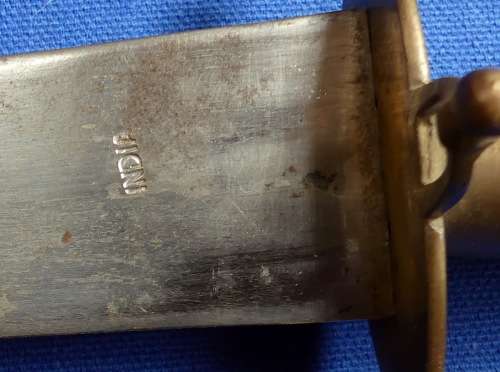 Vintage Indian made Carved Wood and Brass Carving Set in Holder