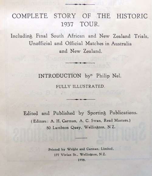 South Africa`s Greatest Springboks by John E Sacks. Story of the 1937 Tour *RARE BOOK*