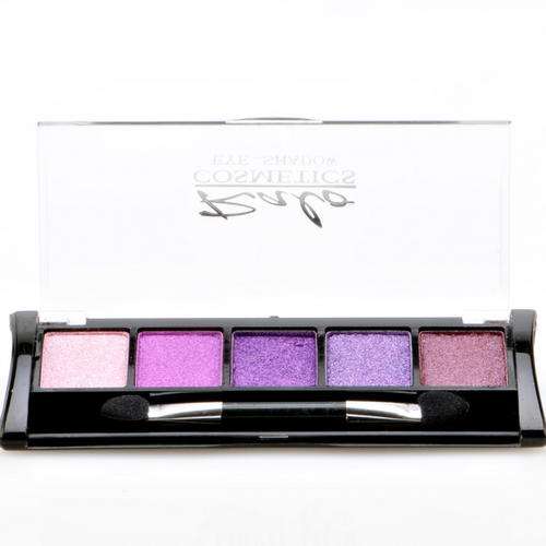 RALO 5-Colour Eyeshadow Shimmer - Shades of Purple