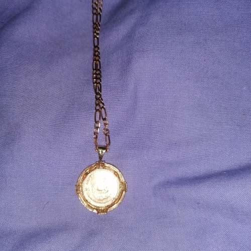 1/10 Kruger Rand with setting and chain