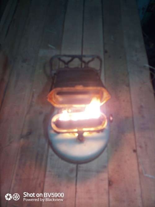 Vintage Beatrice Kerosene heater enanel cast iron camping stove