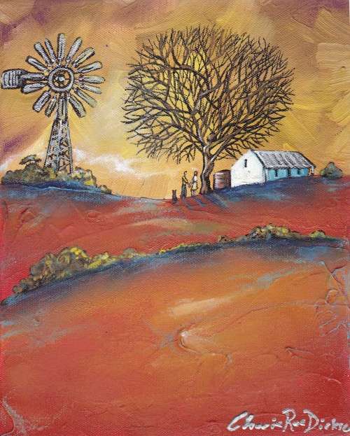 'THE KAROO PROPOSAL' - Original Painting by South African Artist, Cherie Roe Dirksen