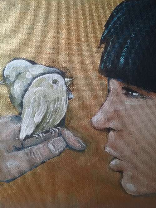 FREE COURIER --- "BIRDS EYE VIEW" Painting by KAROO Artist, Cherie Roe Dirksen 200x200x20