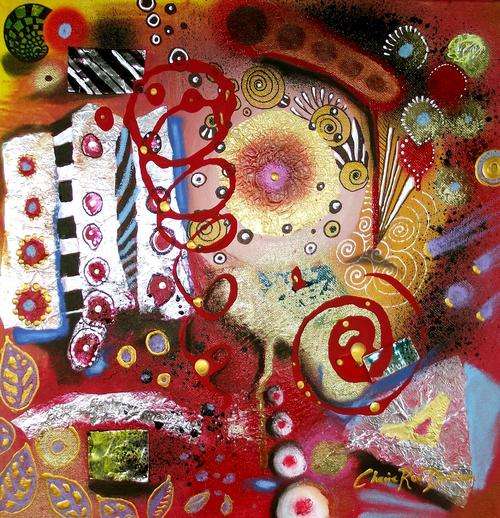 'SPONTANEOUSLY PERFECT' - Original ABSTRACT Painting by SA Artist - 356 x 356 - GALLERY PRICE R1200