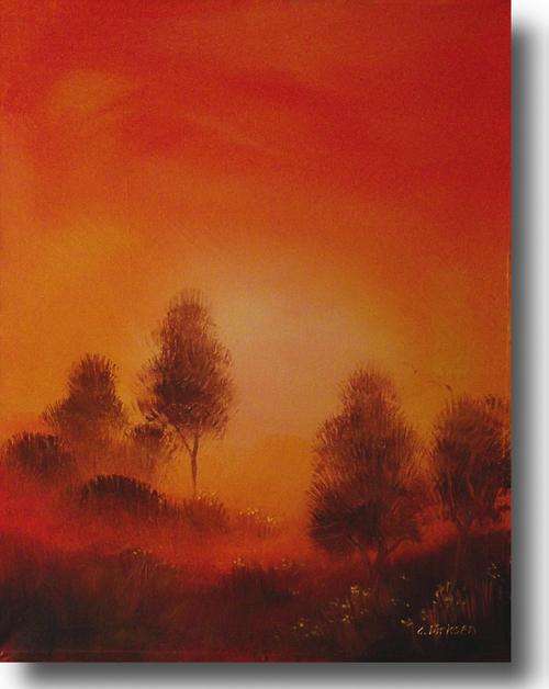 'AUTUMN LANDSCAPE' - Original Painting by South African Artist, Cherie Dirksen
